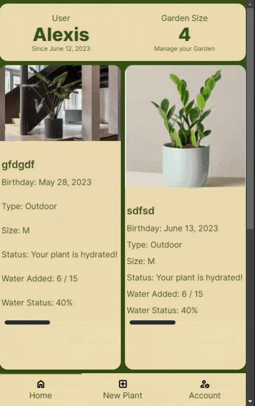 Looping gif of Plant-Hub's recreated website